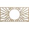 Ekena Millwork Hoover Wood Fretwork Pierced Ceiling Medallion, Birch, 22"W x 11"H x 8 1/8"ID x 3/8"T CMWP22X11X0375HOBI - alternate 1